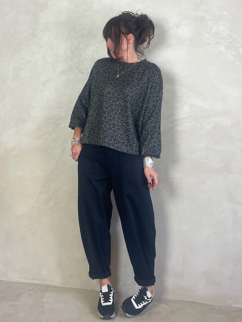Pantalon ballon nid d'abeille