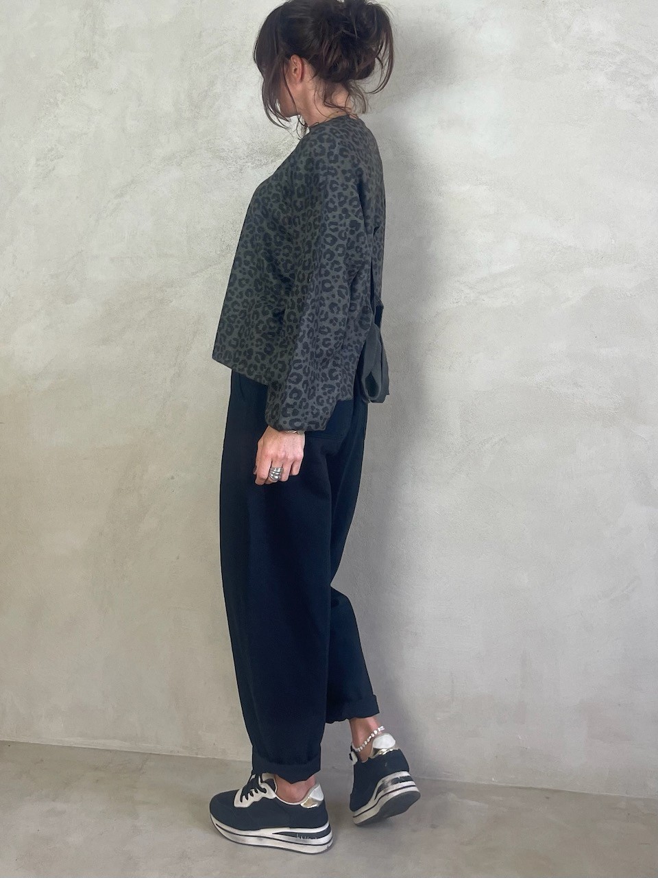 Pantalon ballon nid d'abeille