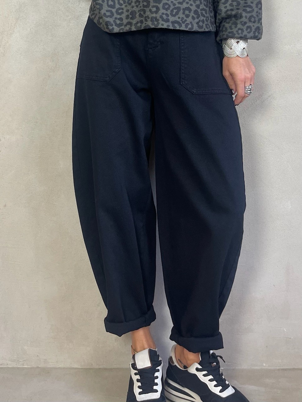 Pantalon ballon nid d'abeille