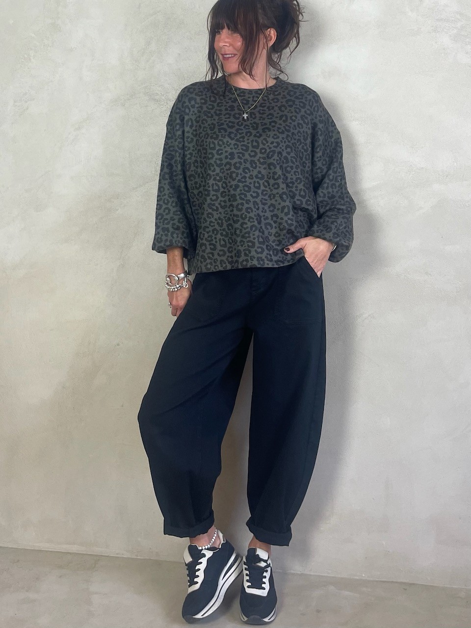 Pantalon ballon nid d'abeille