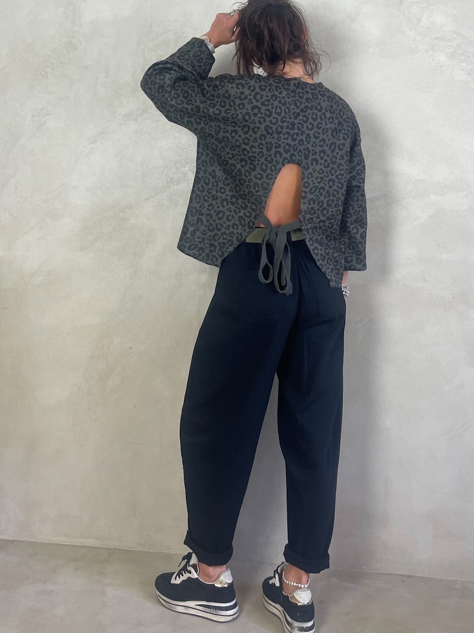 Pantalon ballon nid d'abeille