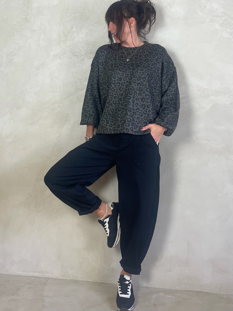 Pantalon ballon nid d'abeille