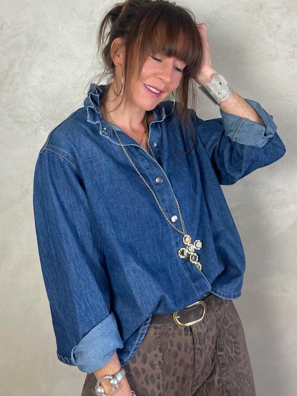 Chemise souple en jean