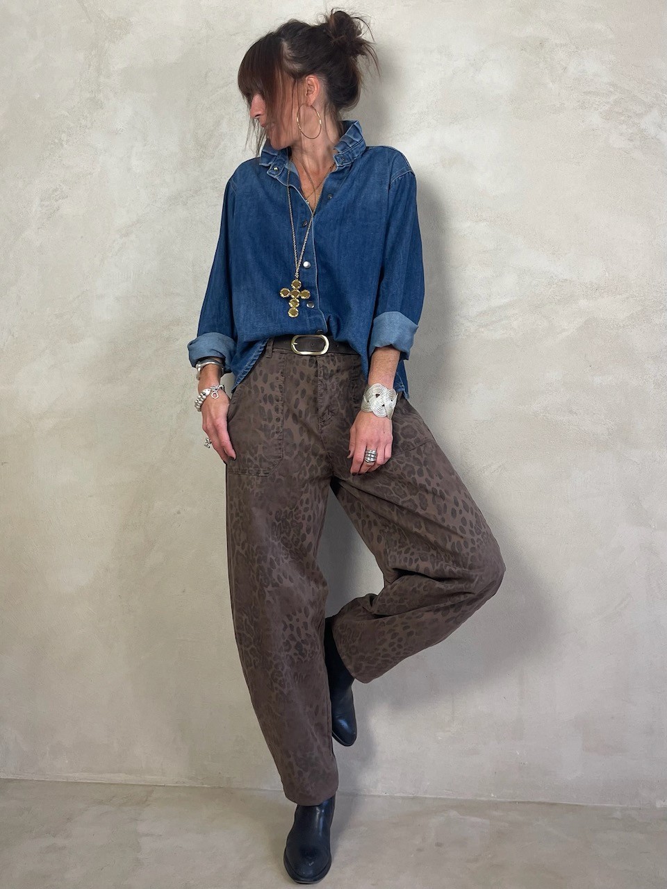 Chemise souple en jean