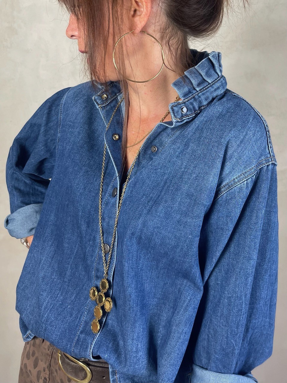 Chemise souple en jean