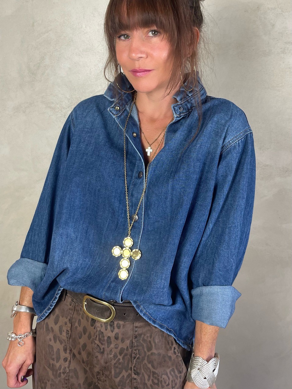 Chemise souple en jean