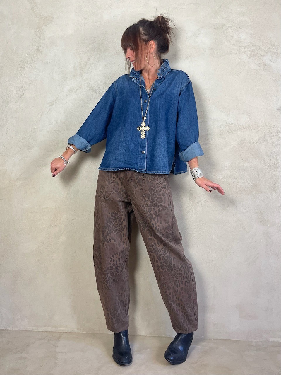 Chemise souple en jean