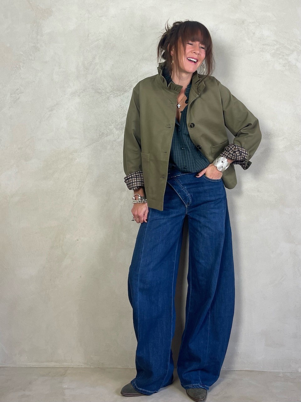 Trench col volant