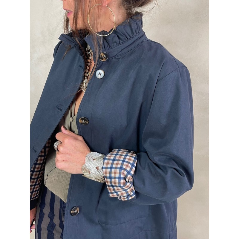 Trench col volant