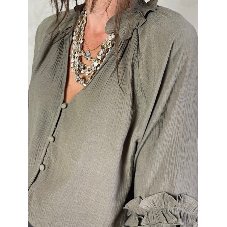 Blouse Kaki-taupe