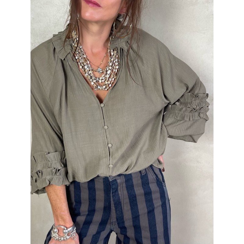 Blouse Kaki-taupe