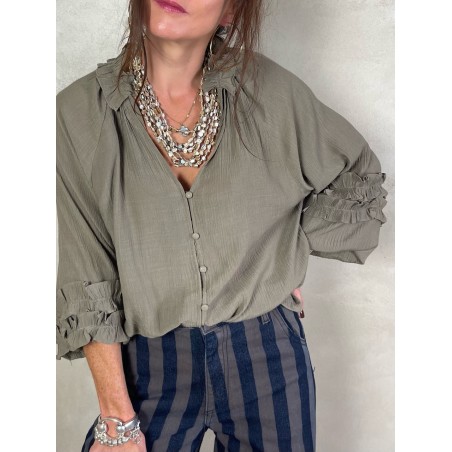 Blouse Kaki-taupe