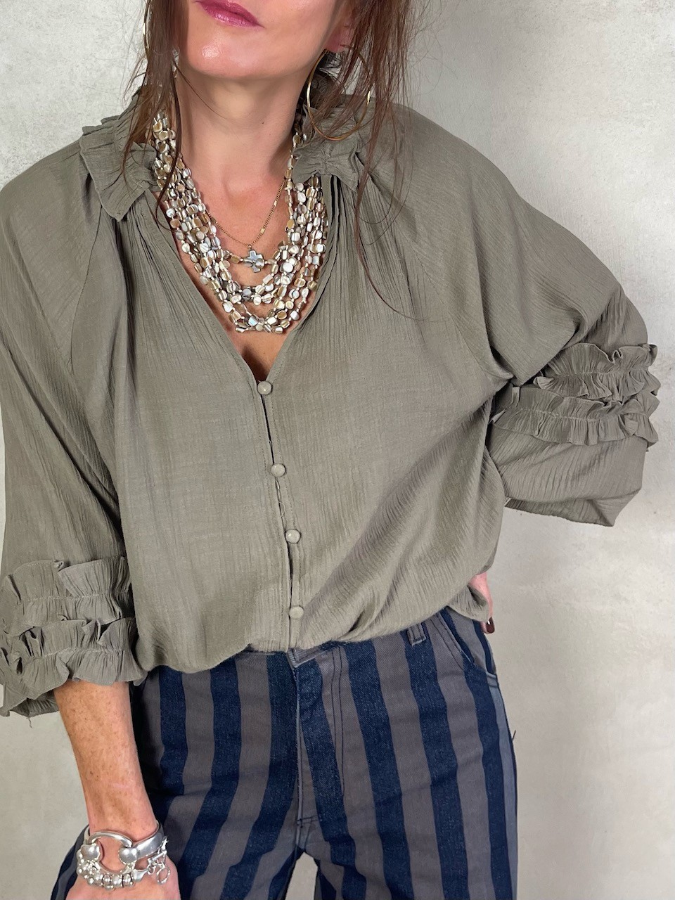 Blouse Kaki-taupe