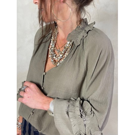 Blouse Kaki-taupe
