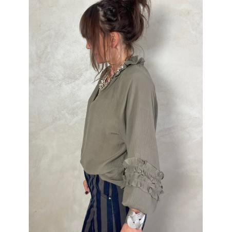 Blouse Kaki-taupe