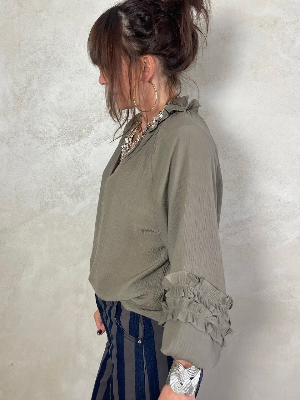 Blouse Kaki-taupe