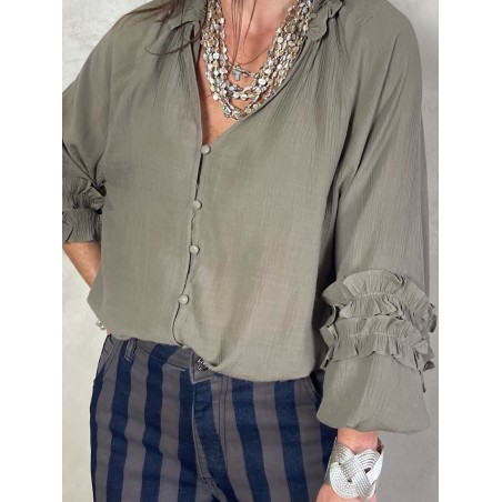 Blouse Kaki-taupe