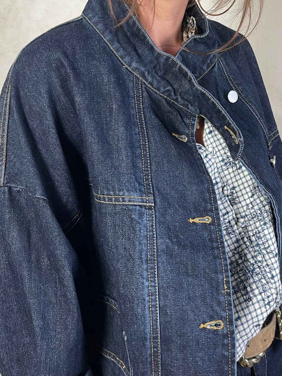 Veste en jean brut