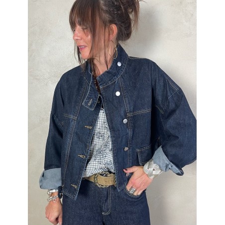 Veste en jean brut