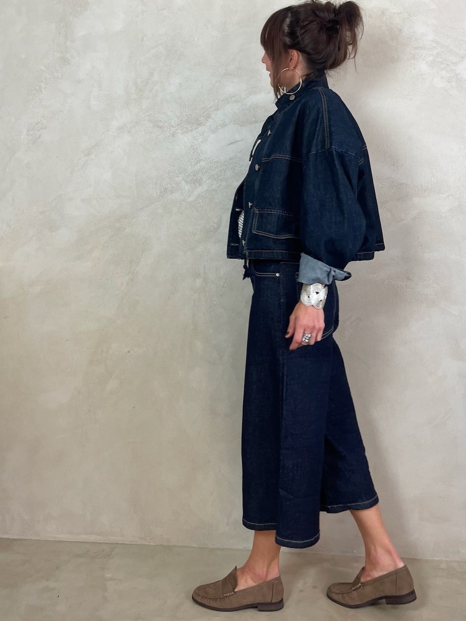 Veste en jean brut