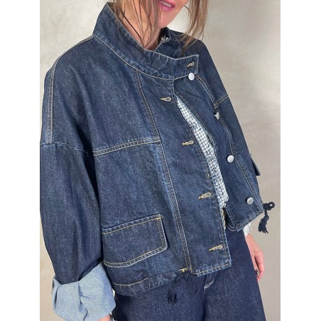 Veste en jean brut