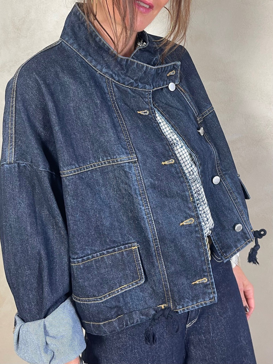 Veste en jean brut