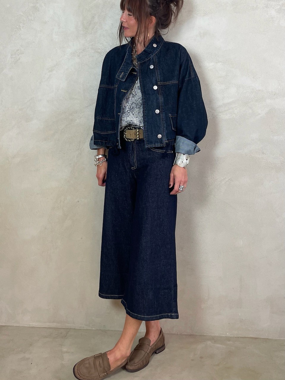 Veste en jean brut