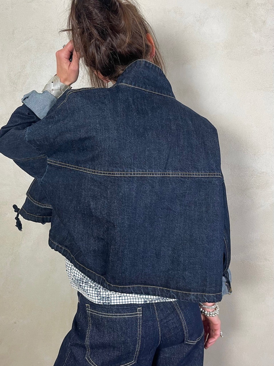 Veste en jean brut