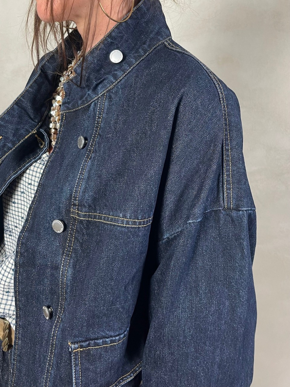 Veste en jean brut