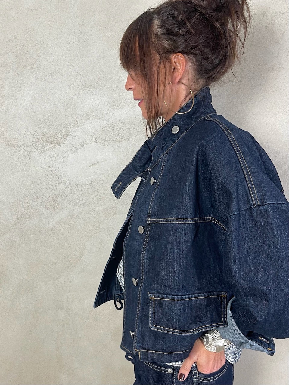 Veste en jean brut
