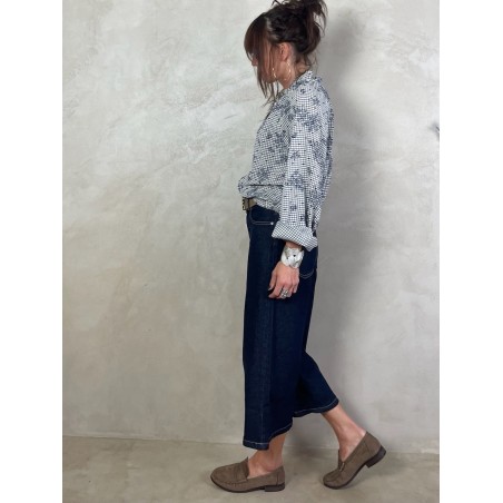 Blouse vichy flowers