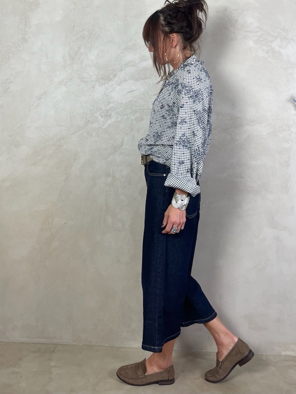 Blouse vichy flowers