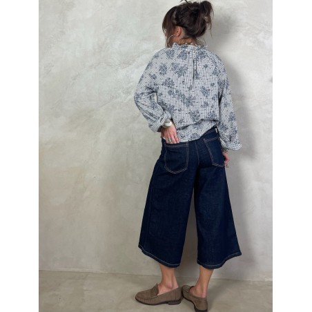Blouse vichy flowers