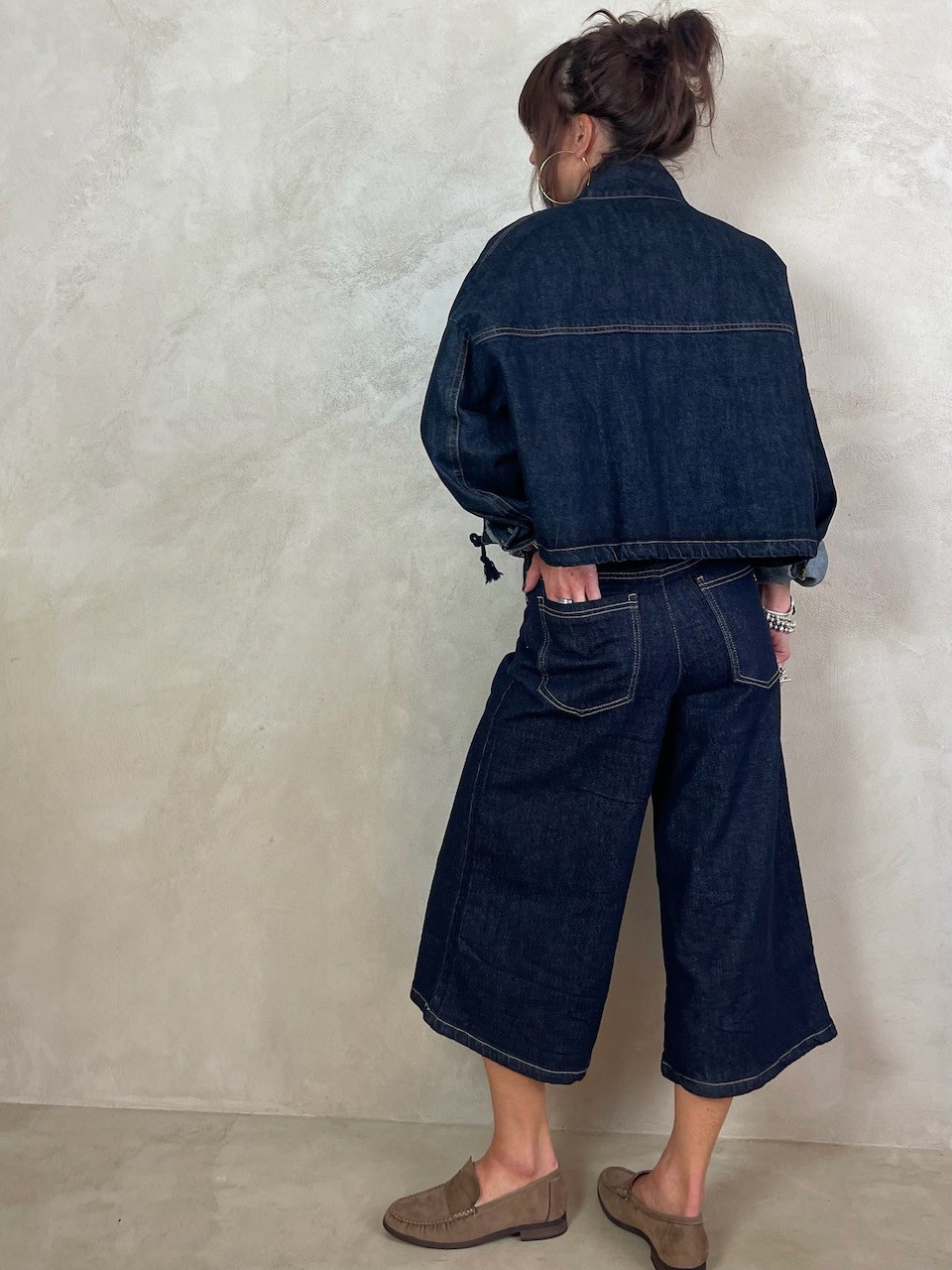 Bermuda en jean brut