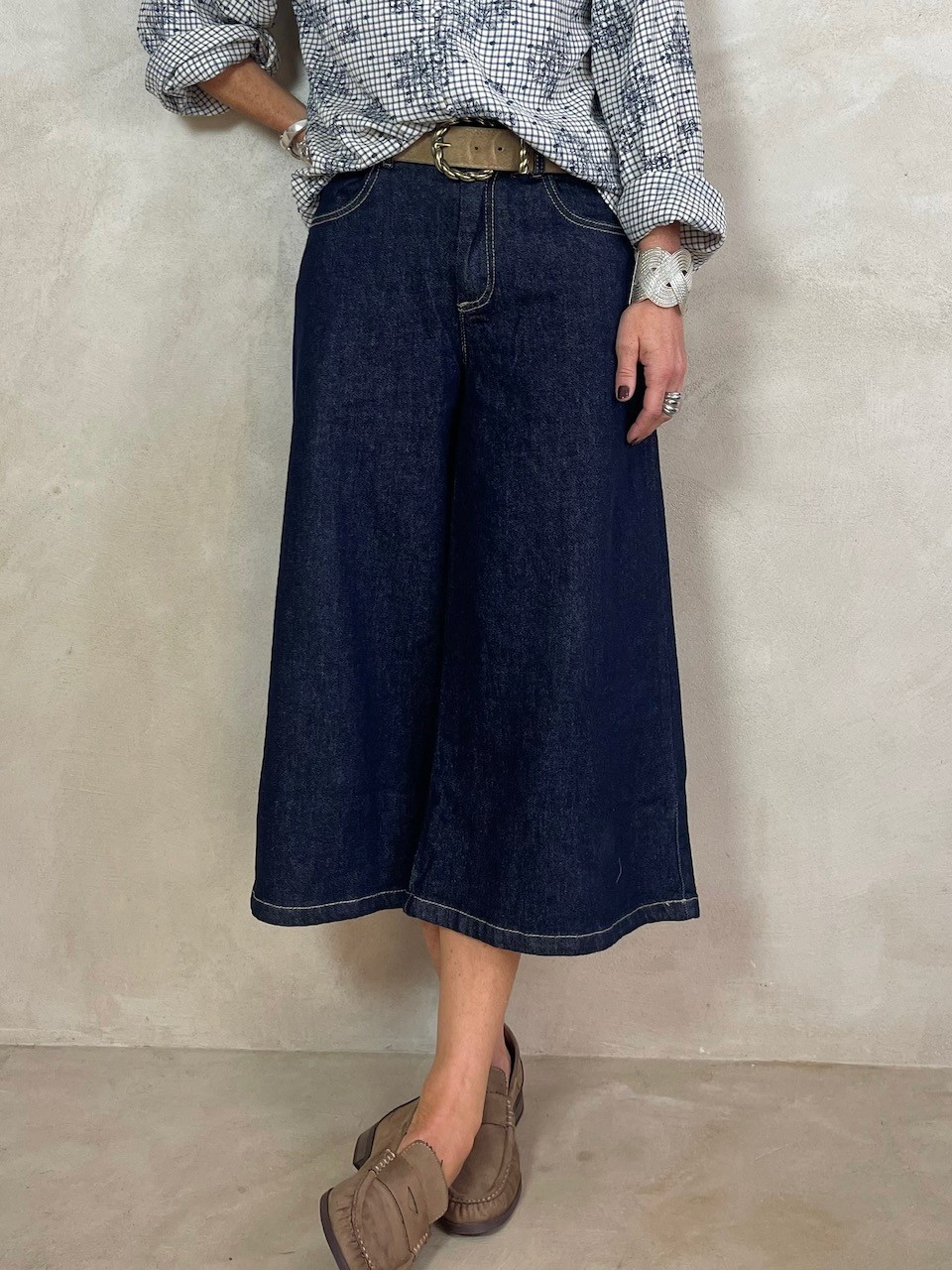 Bermuda en jean brut