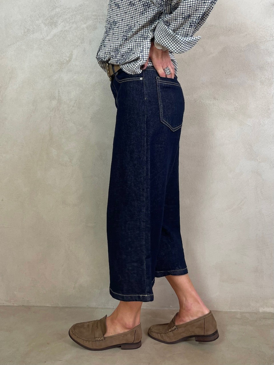 Bermuda en jean brut