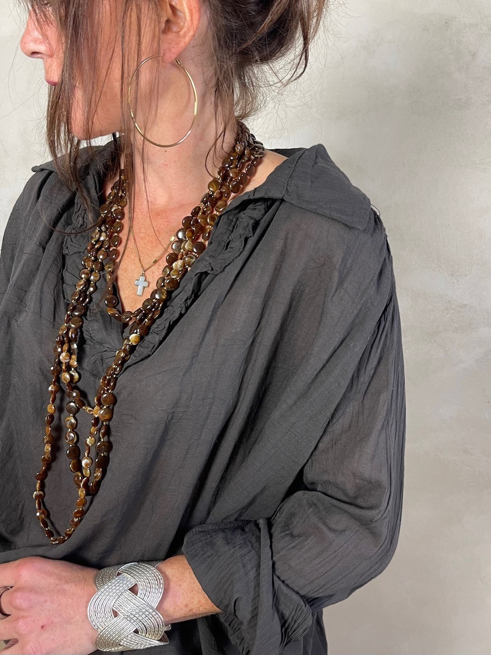 Blouse en voile de coton