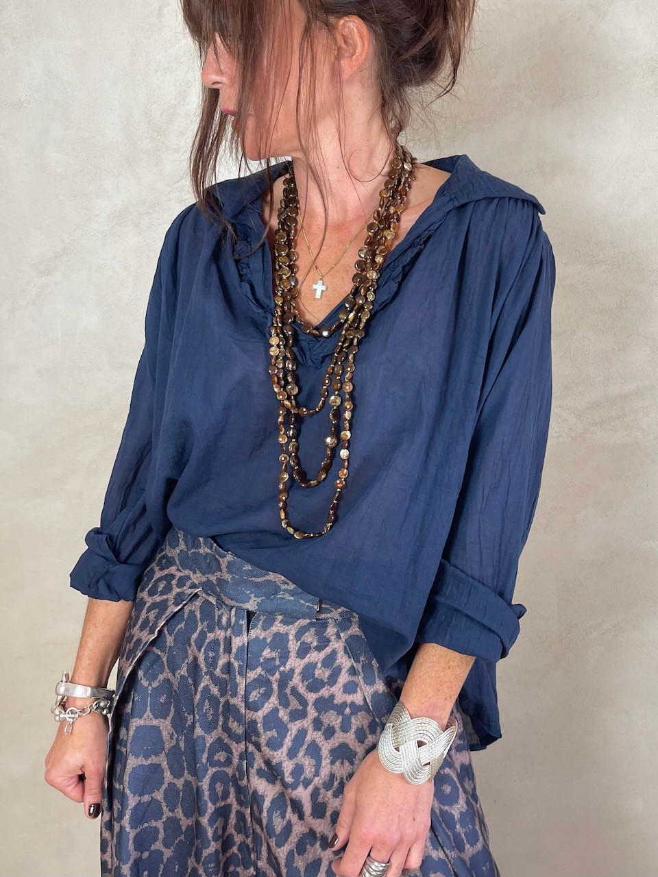 Blouse en voile de coton