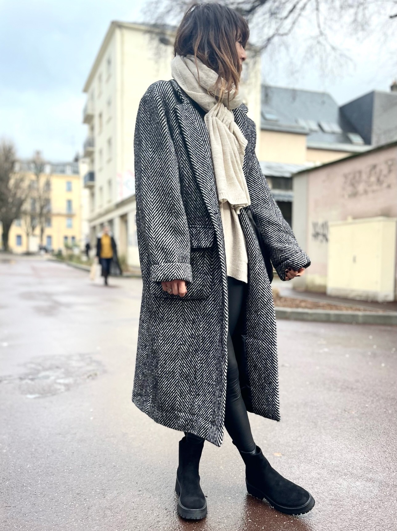 Manteau oversize imprimé...