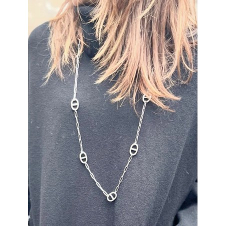 Collier maillons argent