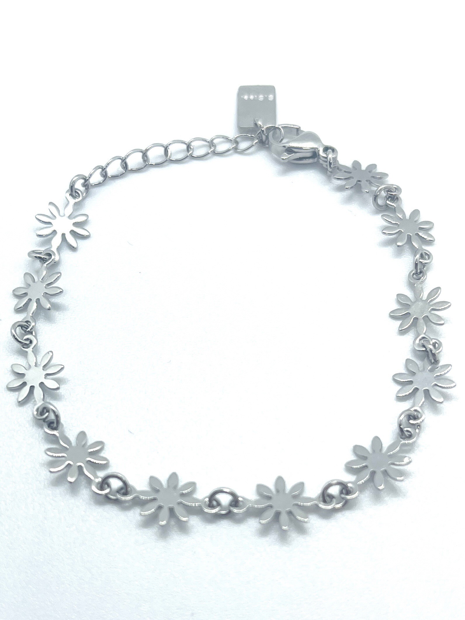 Bracelet flowers argent