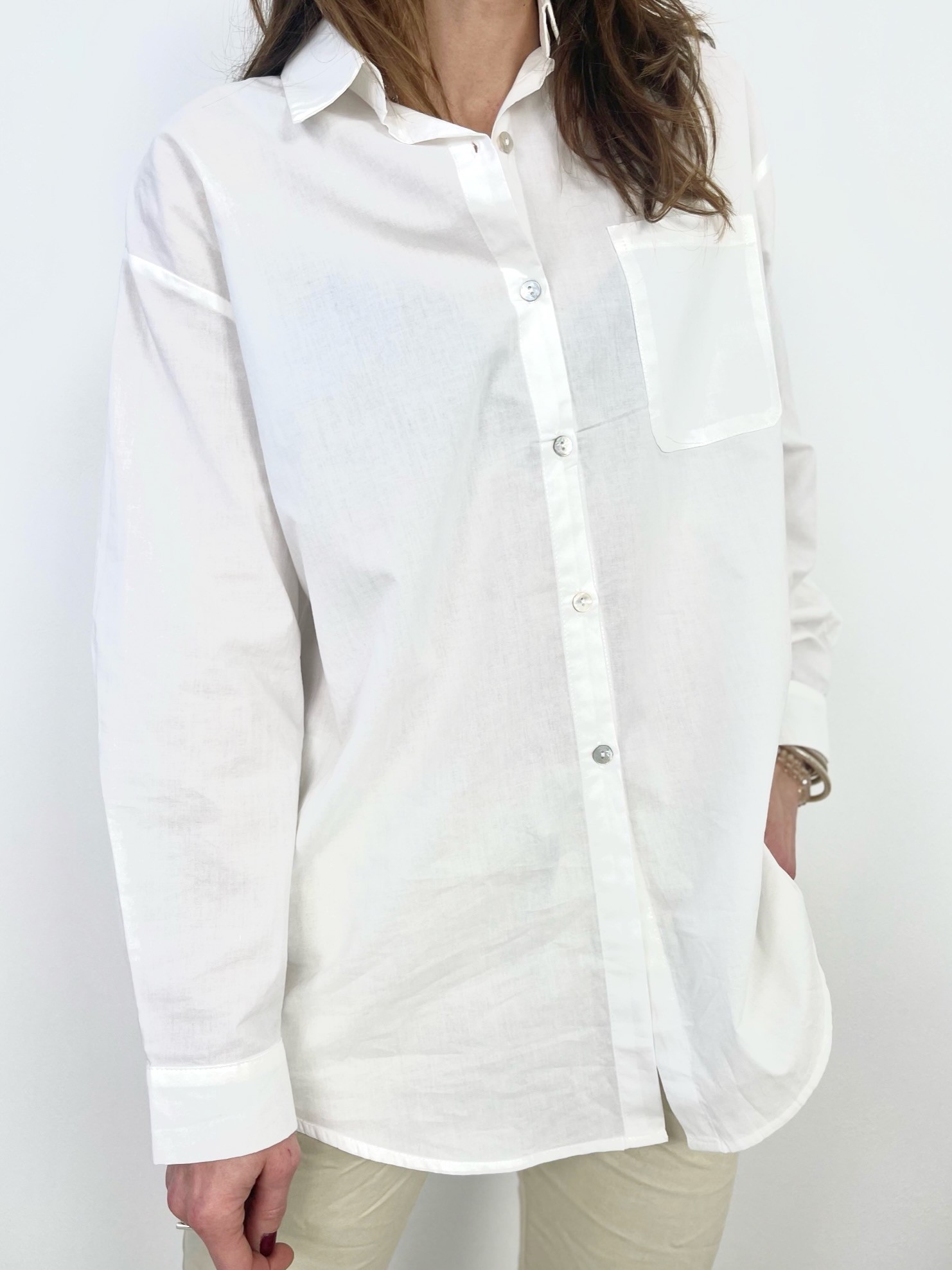 Chemise évasée blanche