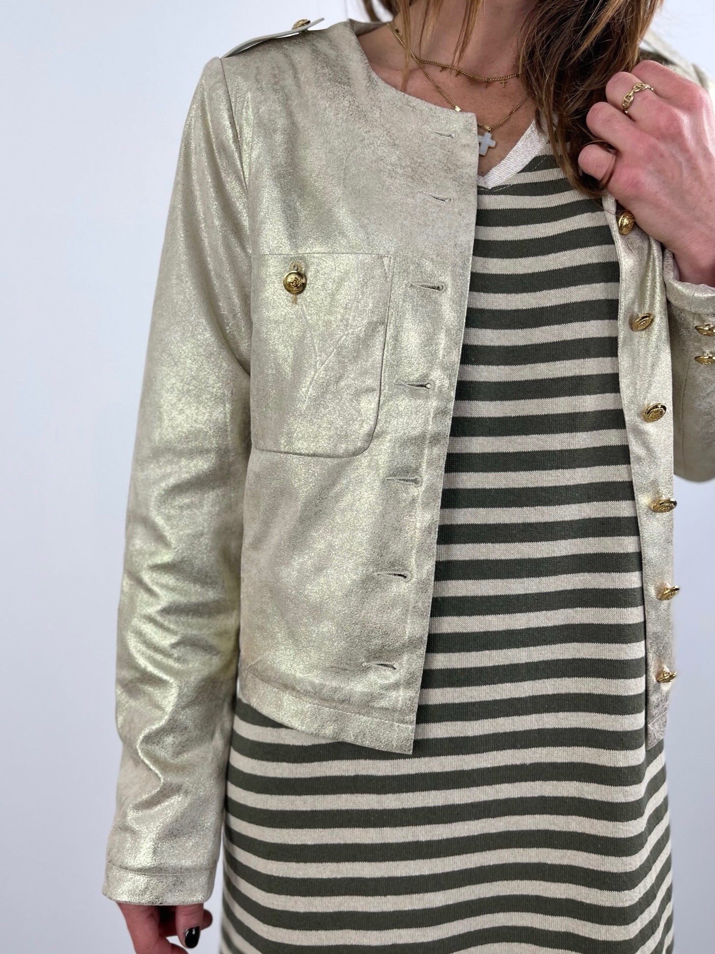 Veste courte simili gold