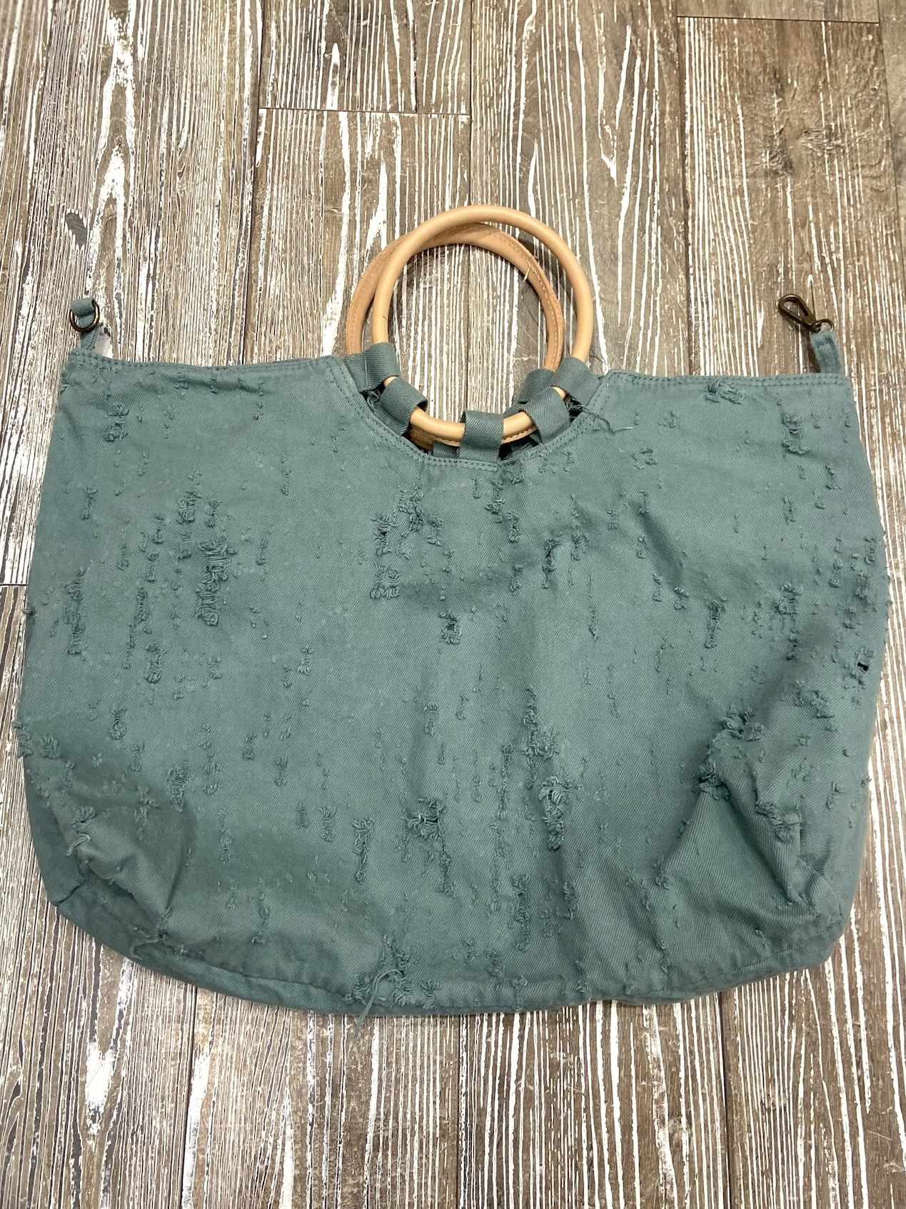 Sac cabas vert d'eau