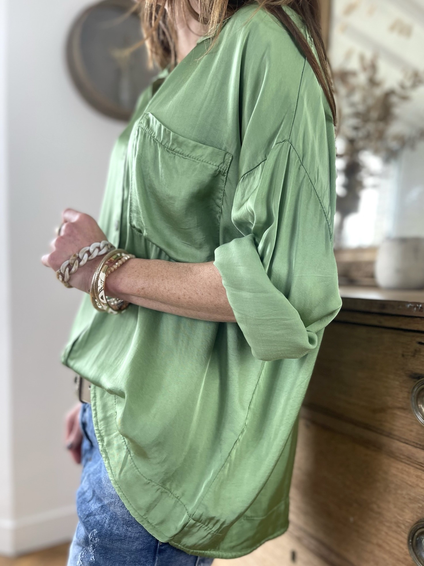 Chemise fluide pistache