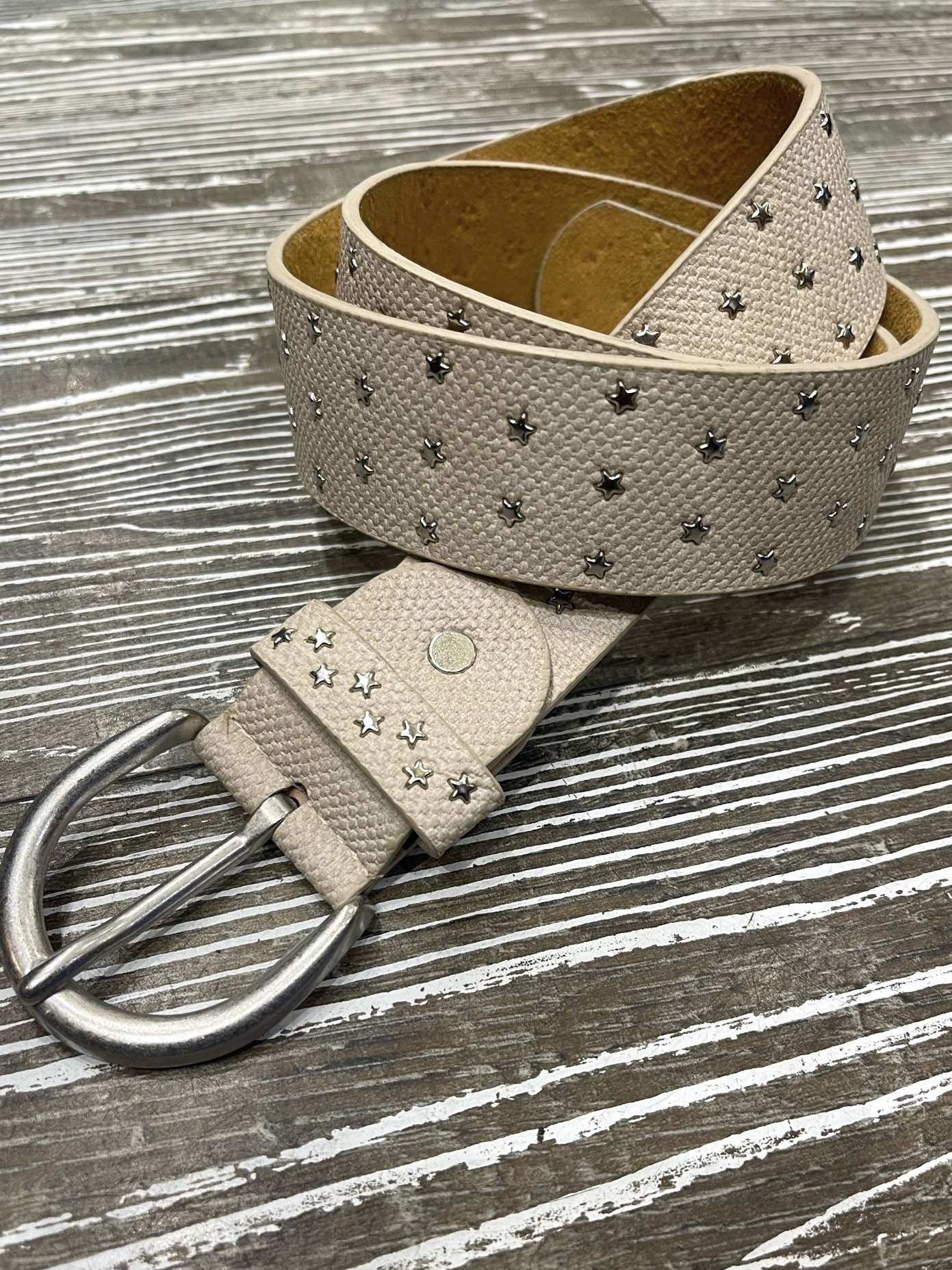 Ceinture étoile beige