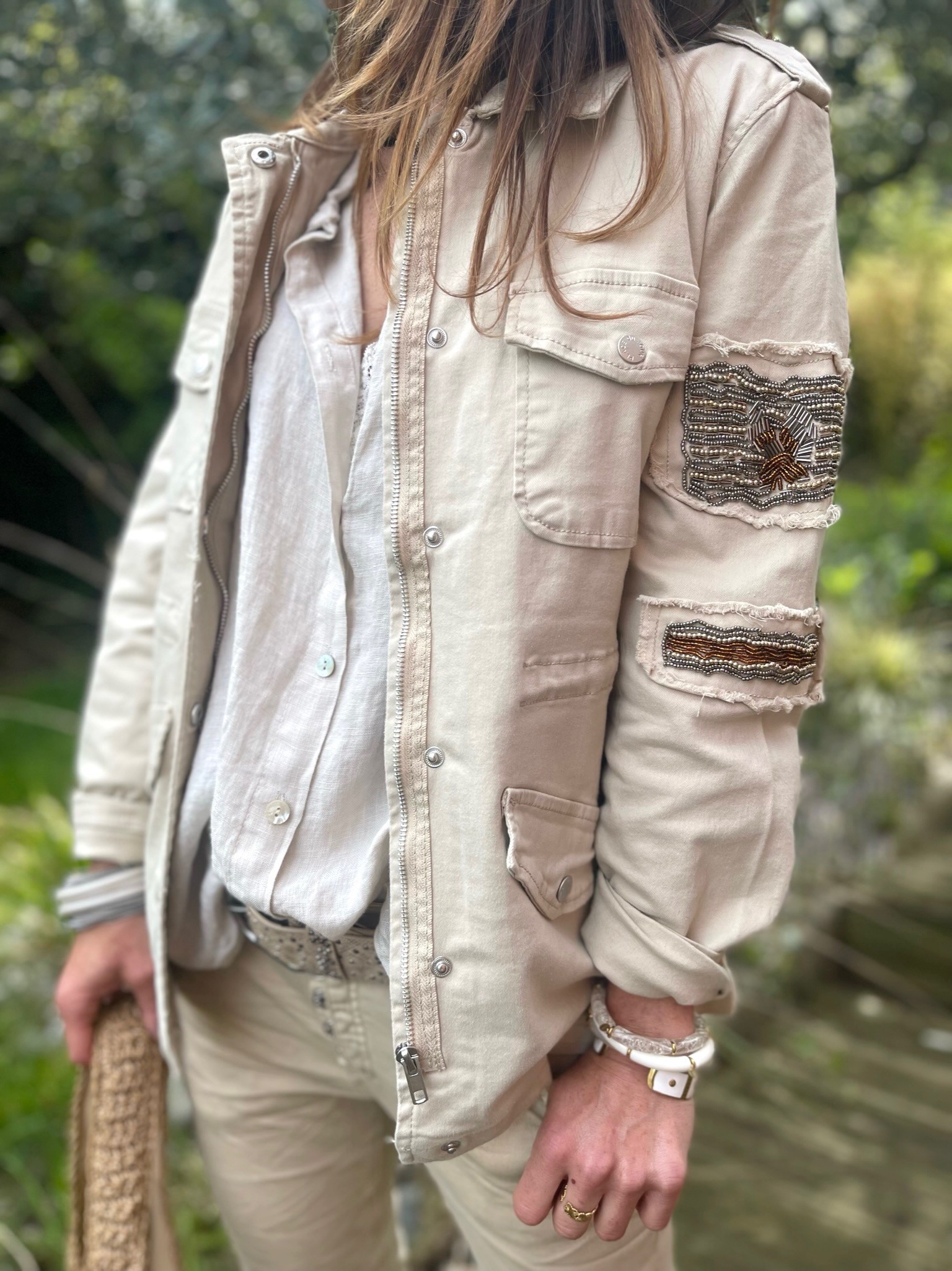 Veste saharienne beige