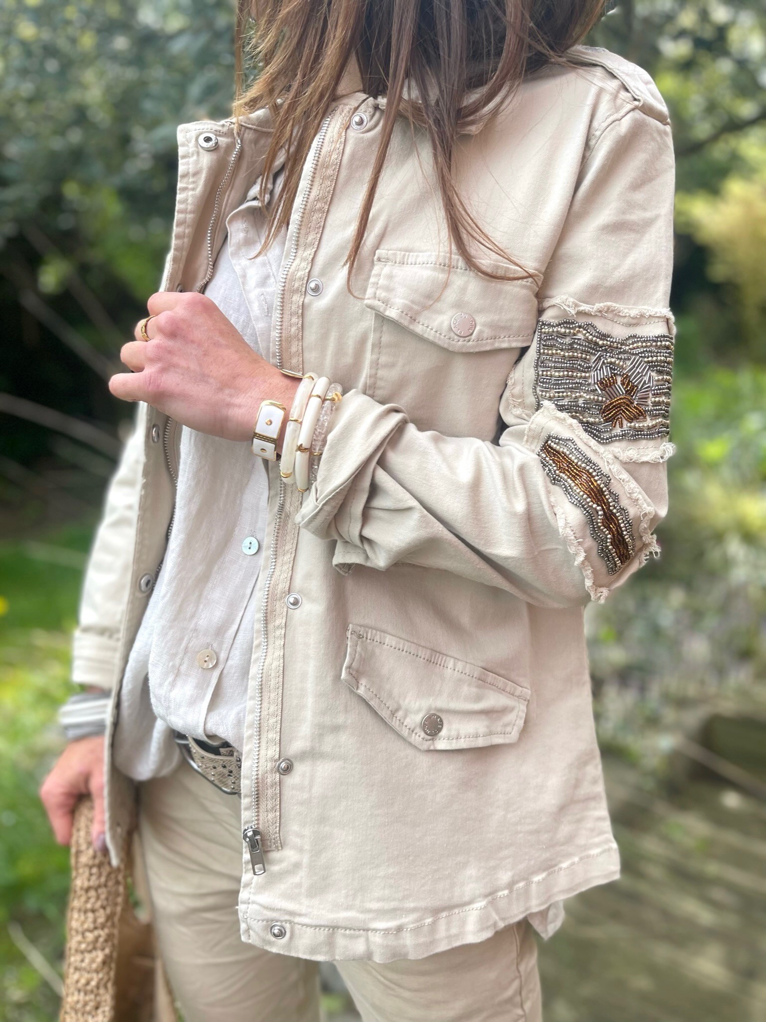 Veste saharienne beige