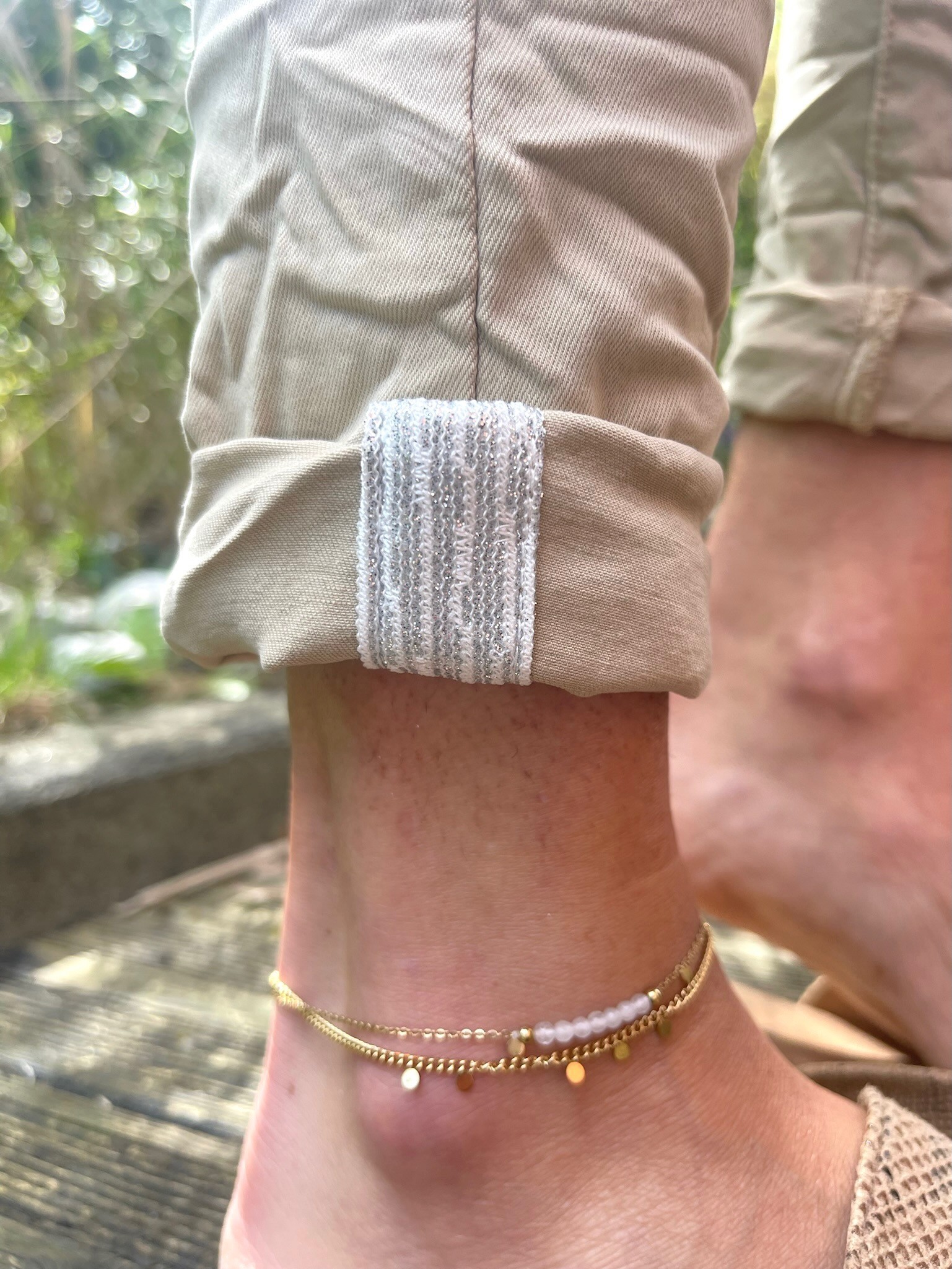 Bracelet de cheville double