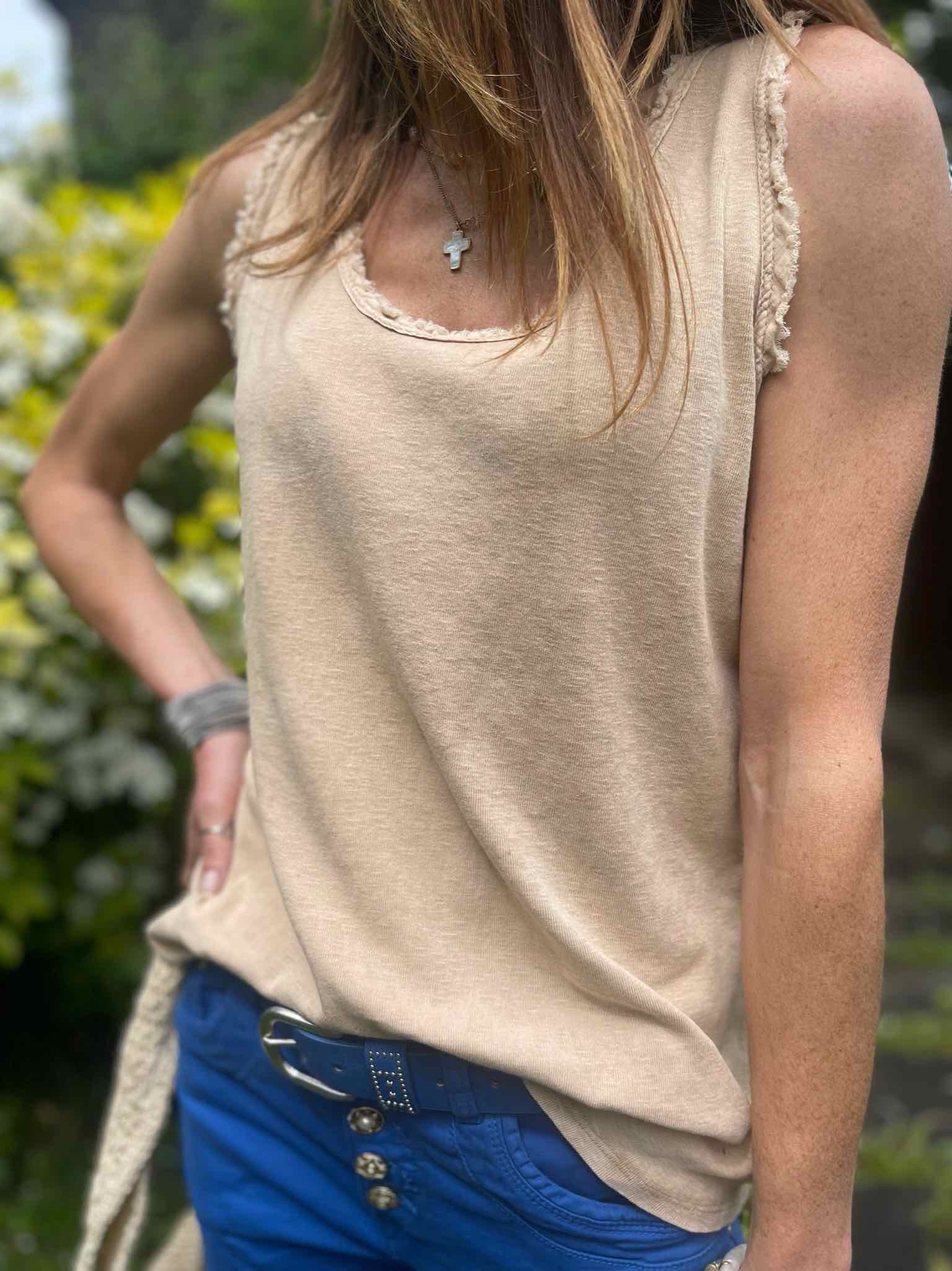 Top coton camel